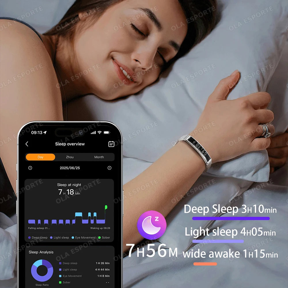 Nuovo braccialetto sportivo impermeabile Smart Band Controllo gesti Frequenza cardiaca Ossigeno nel sangue Monitor del sonno Schermo contapassi Smartwatch 2025