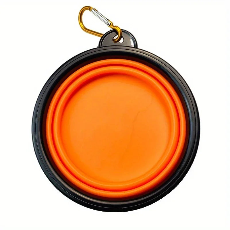 Ciotola Pieghevole per Cani, Ciotola da Viaggio Portatile per Cani, Ciotola per Cibo e Acqua per Passeggiate all'Aperto, Ciotola in Silicone per Cibo e Acqua per Cani con Bordo Antiscivolo