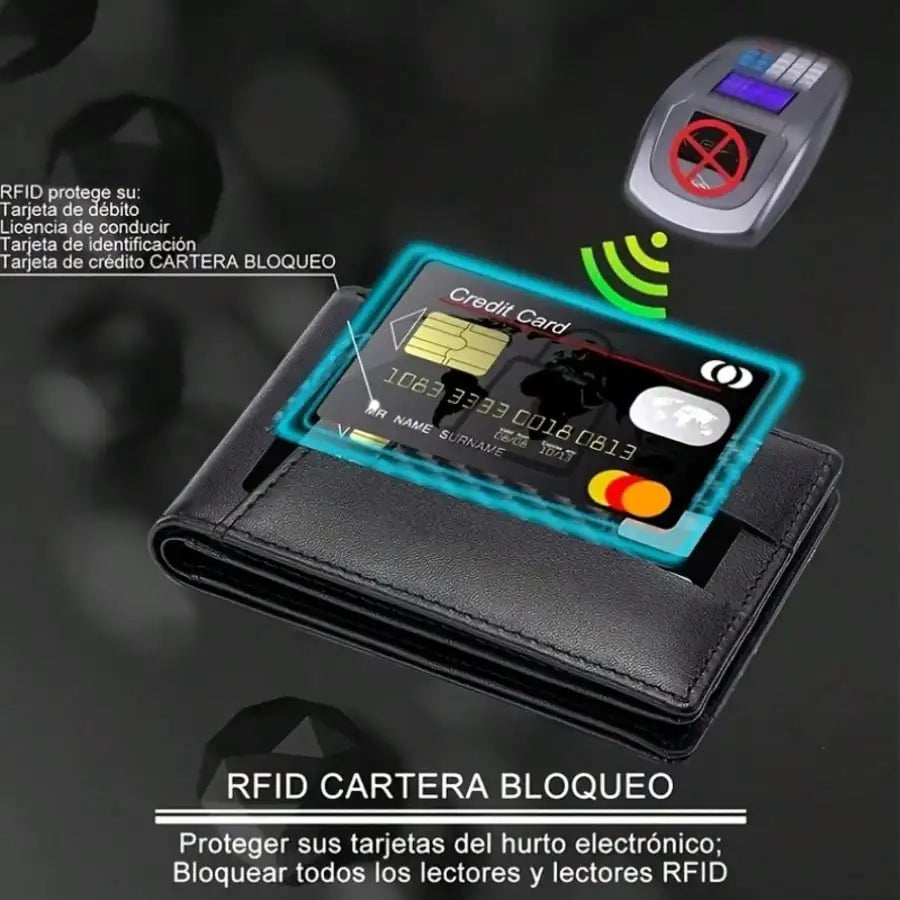 Portafoglio da uomo in pelle RFID, portafoglio minimalista in microfibra, porta carte di credito, mini portafogli da donna