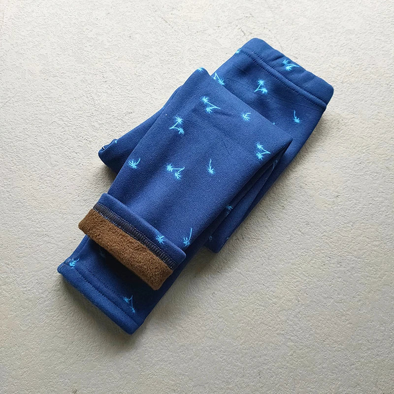 Pantaloni da ragazza primavera autunno inverno neonate leggings in pile sottile dolce pantaloni slim floreali mimetici retrò abbigliamento per bambini
