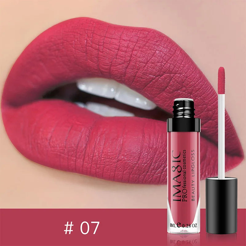 IMAGIC 1pcs matte  Sexy 28 color Matte Lipstick lipgloss Waterproof Long Lasting Gloss Beauty makeup lip gloss fashion lip