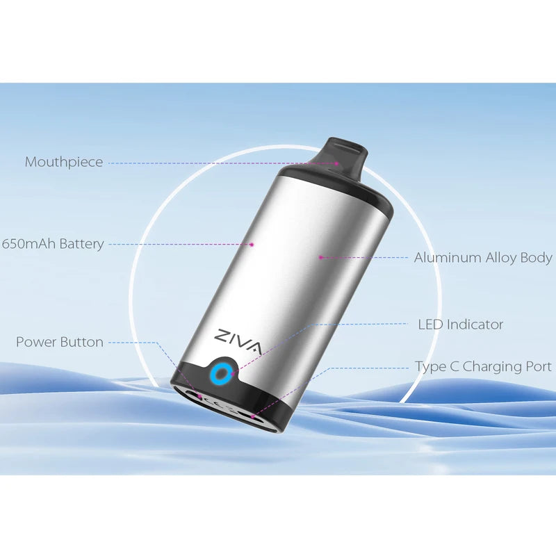 Originale Yocan Ziva Smart vaporizzatore Mod 650mAh batteria tensione variabile 2.6/3.2/3.8V per 510 Thread cartuccia E-sigaretta