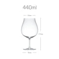 Calice in Cristallo Fatto a Mano JINYOUJIA 15oz/18oz Stile Kimura per Vino Rosso, Birra, Cocktail con Manico Corto, Estremamente Sottile e Impeccabile