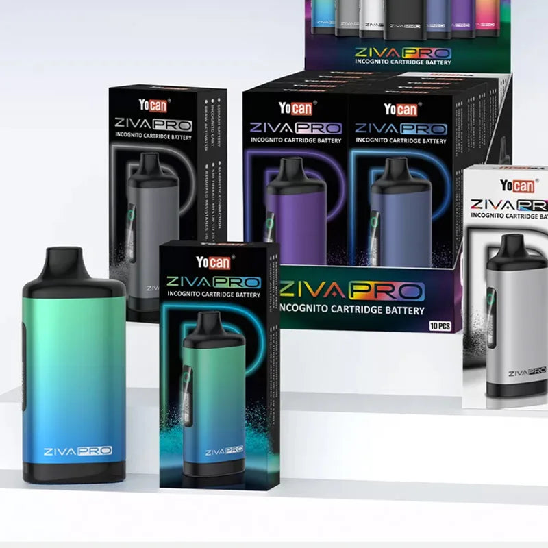 1-5pcs Yocan Ziva Pro Vape Mod 510 Batteria Per 510 Vape Cartuccia 650mAh Schermo OLED 1.8V-4.2V Vape Pen Sigaretta Elettronica