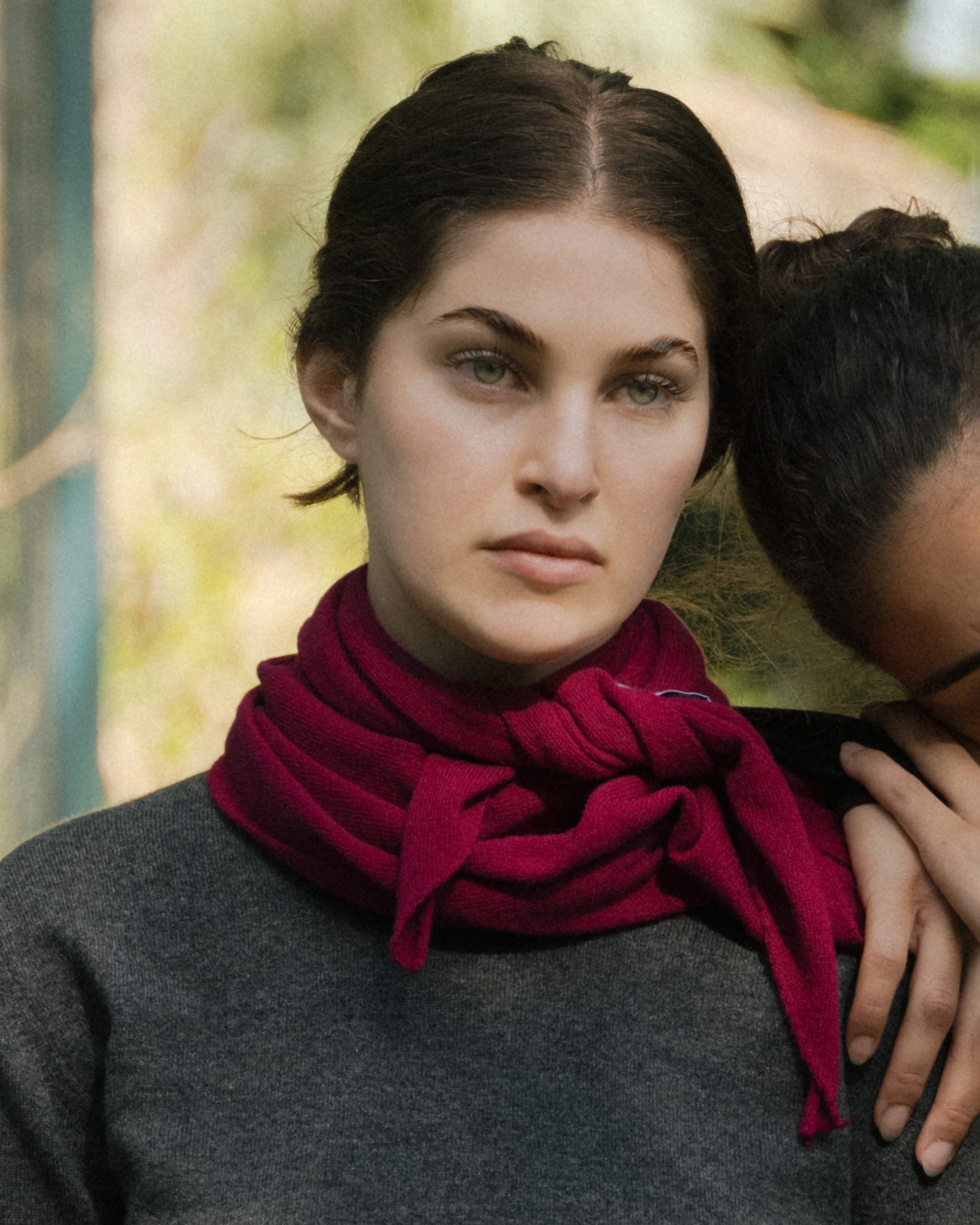 Sciarpa Triangolare In Cashmere Misto Leggera Per Testa Collo Spalle