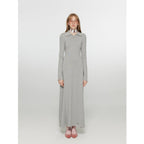 Spring Muse Lana Merino Abito A Linea Con Colletto Polo In Vita Stringata Donna