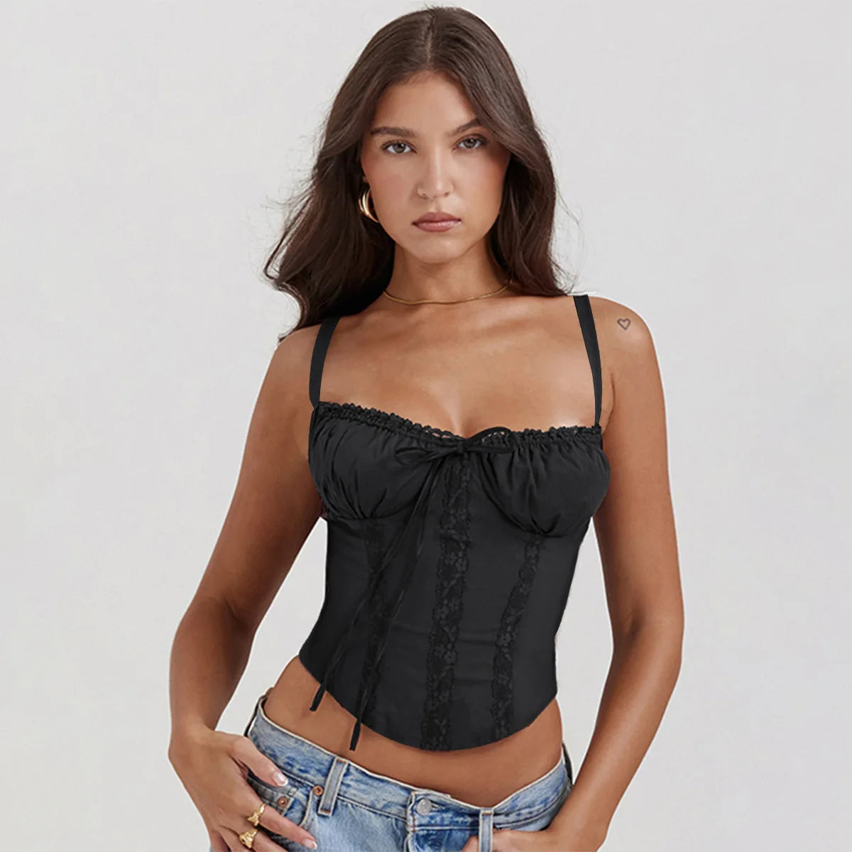 Mini Abito Estivo da Donna Elegante in Pizzo Floreale con Corsetto, Vestito Casual Corto Bianco Giallo Rosso Blu