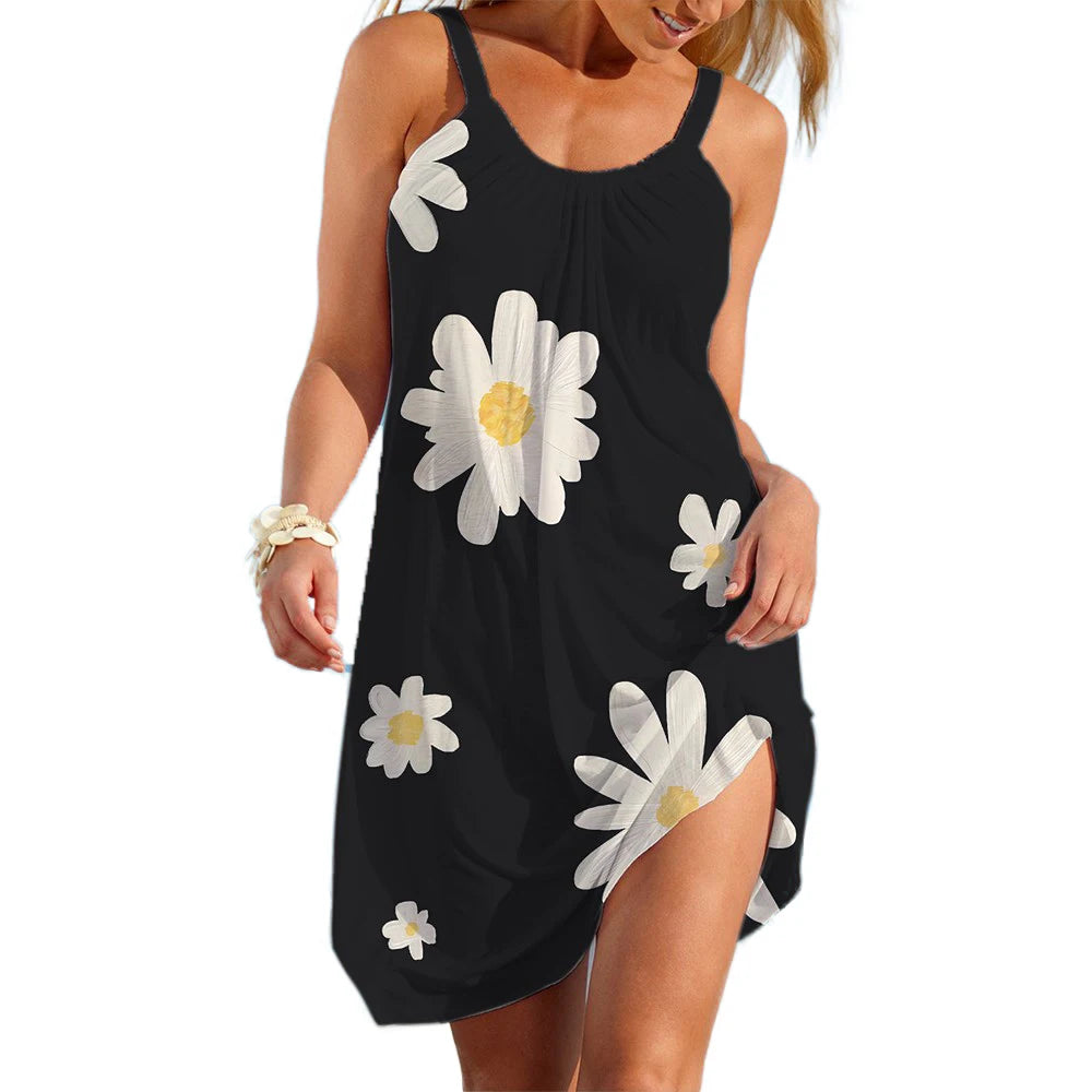 Abito sottoveste da donna in stile etnico Gonna da spiaggia Bohemain Donna estiva Abbigliamento casual Abbigliamento quotidiano Abiti larghi Lady Cool Holiday Top