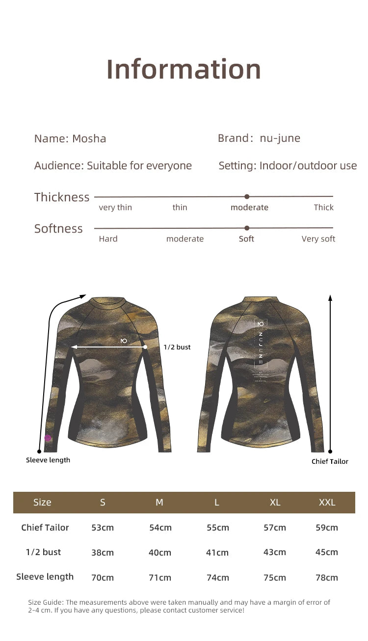 Nuovo Set Rashguard da Donna Nu-June a Maniche Lunghe ad Asciugatura Rapida con Protezione UV, Top da Nuoto con Pantaloncini, Costume da Spiaggia, Surf e Immersione