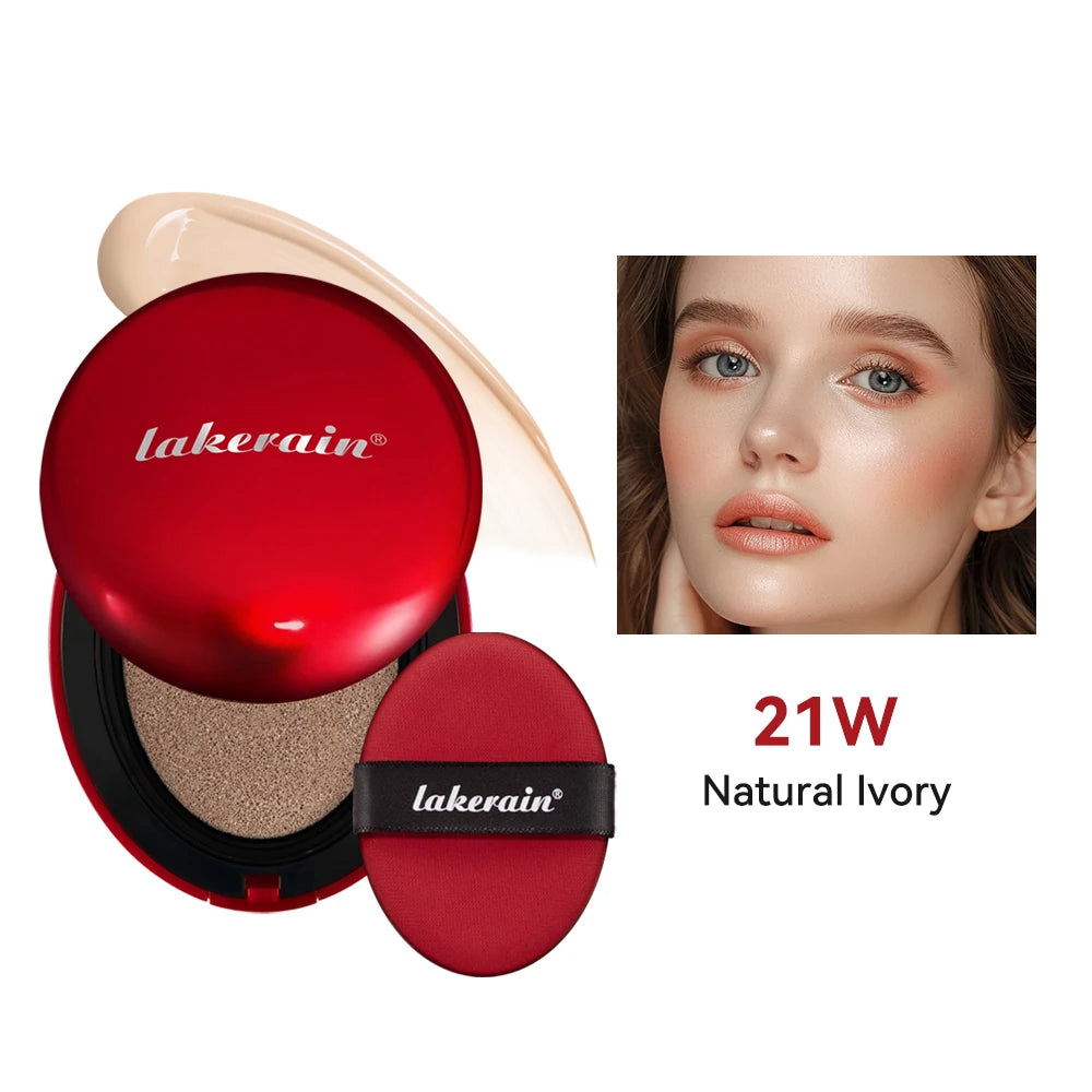 Lakerain Cushion Foundation Sunscreen Waterproof Long-lasting Brighten Foundation Cream Women Base Makeup Face Korean Cosmetics