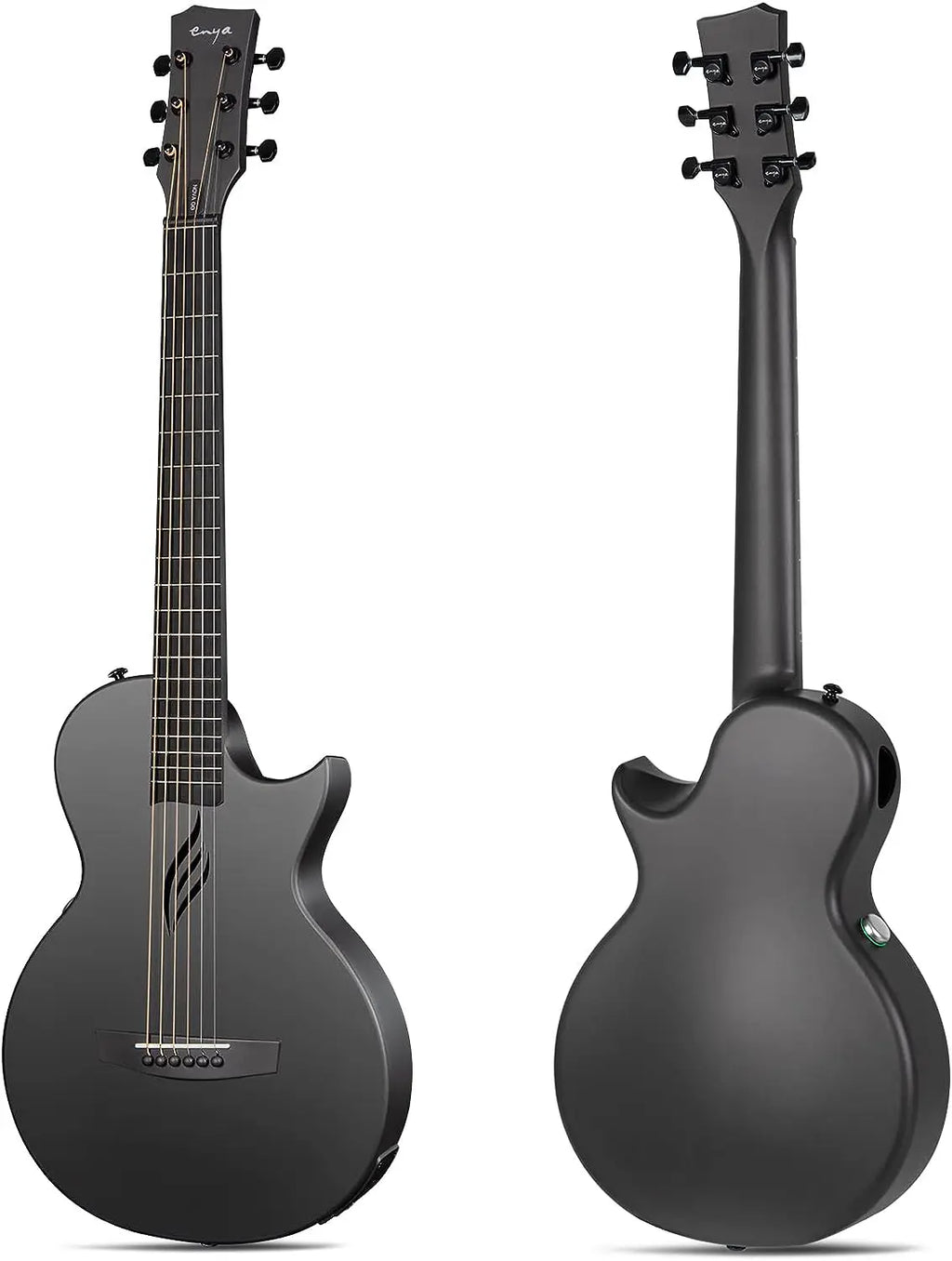 Enya NOVA GO SP1 Chitarra Acustica-Elettrica in Fibra di Carbonio da 35 Pollici con Effetti Integrati, Bluetooth e Pacchetto per Principianti