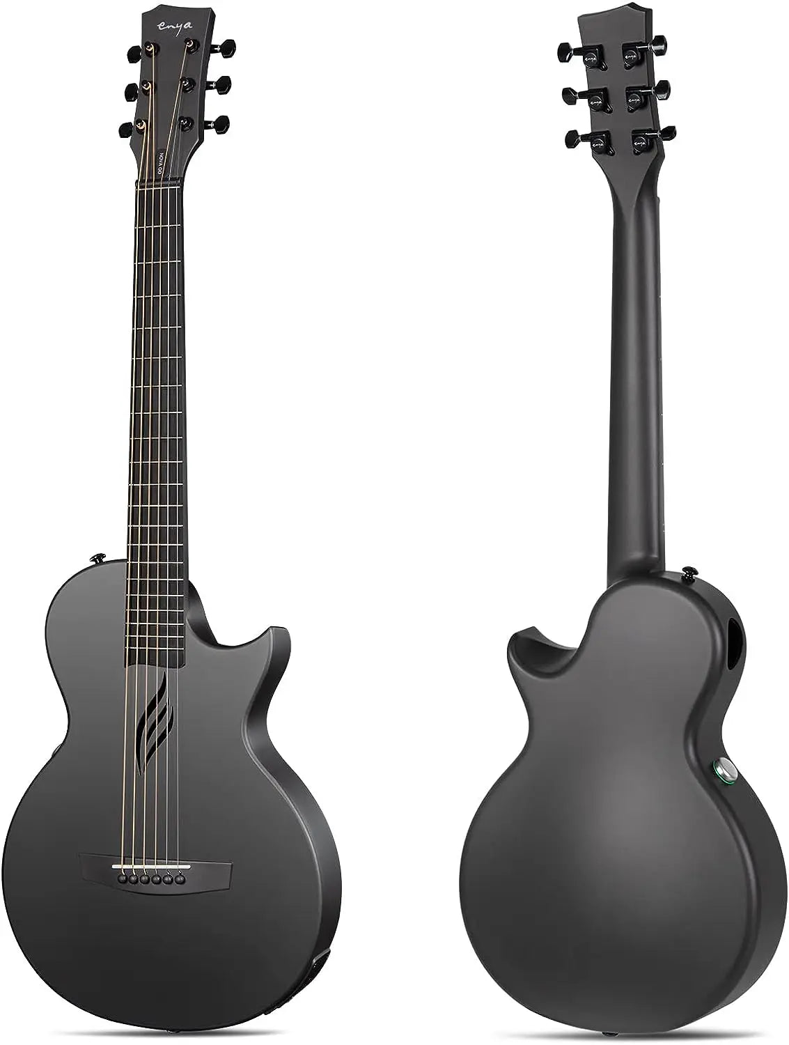 Enya NOVA GO SP1 Chitarra Acustica-Elettrica in Fibra di Carbonio da 35 Pollici con Effetti Integrati, Bluetooth e Pacchetto per Principianti
