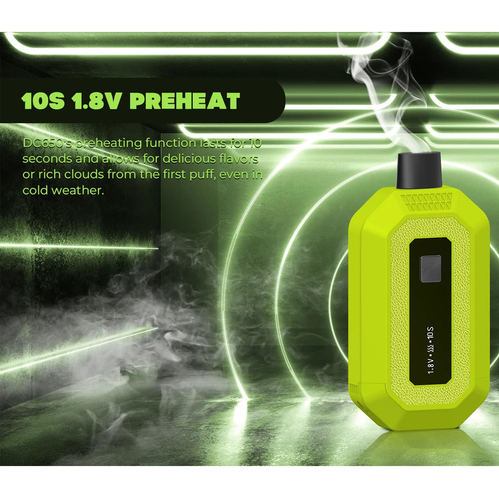Batteria Stealth a doppia cartuccia originale Doteco DC650 650mAh 10 secondi preriscaldamento penna Vape per cartuccia 510 thread 0,5 ml-2,0 ml