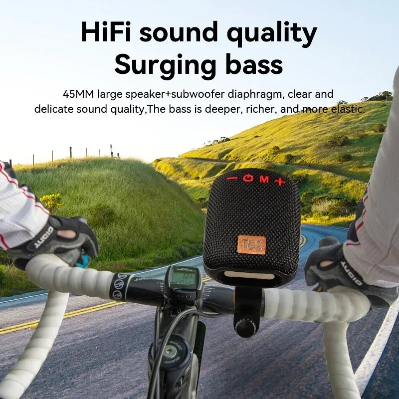 TG392 Mini altoparlante Bluetooth portatile per bicicletta da esterno Radio FM impermeabile Supporta altoparlante wireless per bicicletta subwoofer TWS/TF/AUX