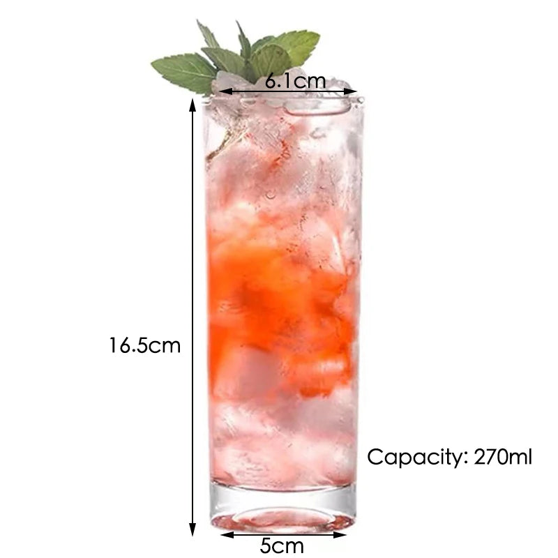 Bicchieri in cristallo senza piombo, creativi, per bibite, Collins, tumbler, per acqua, succo, birra e cocktail