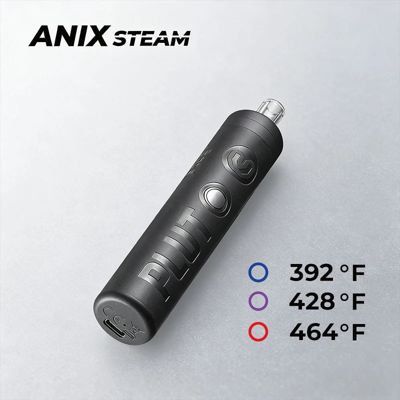 Anix-Steam Plutone Vaporizzatore per erbe secche 1100mAh Impostazione della temperatura a 3 velocità Kit sigaretta elettronica con camera di riscaldamento in acciaio inossidabile 304