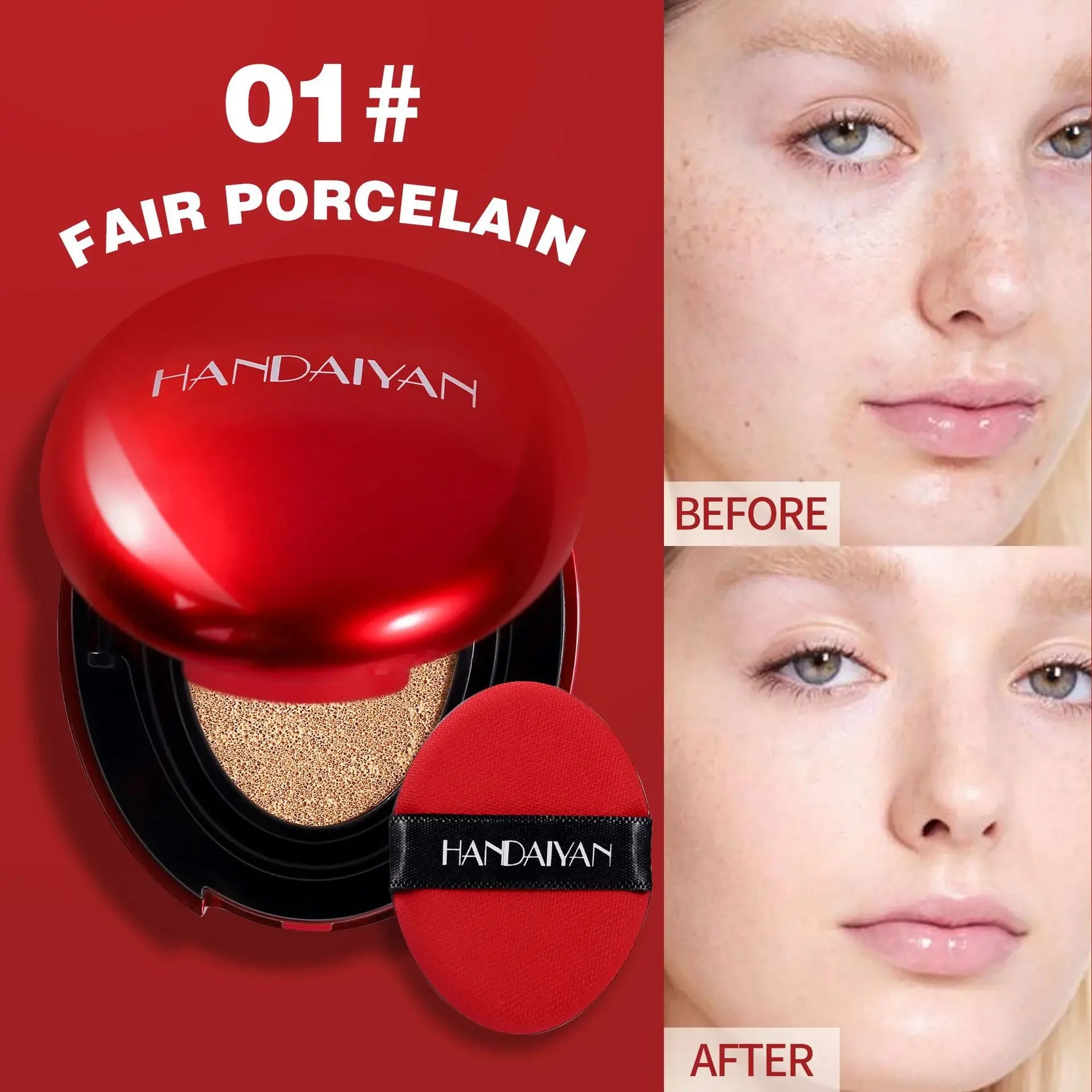 BB Cream Air Cushion Full Coverage Waterproof Long-lasting Brighten Foundation CC Cream Women Base Makeup Face Korean Cosmetics