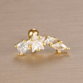 1PC 316L Geometria dell'acciaio inossidabile Orecchini con perno per le donne Moda Star Moon Lobe Daith Helix Cartilagine Orecchino Gioielli penetranti
