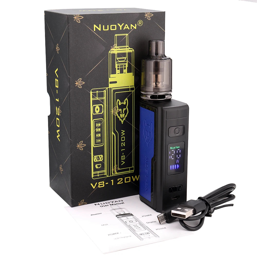 Smoke E5 Kit 120W Vape Box Mod con atomizzatore serbatoio Pod da 2.5ml 1800mAh batteria integrata schermo OLED sigaretta elettronica vaporizzatore penna Vape