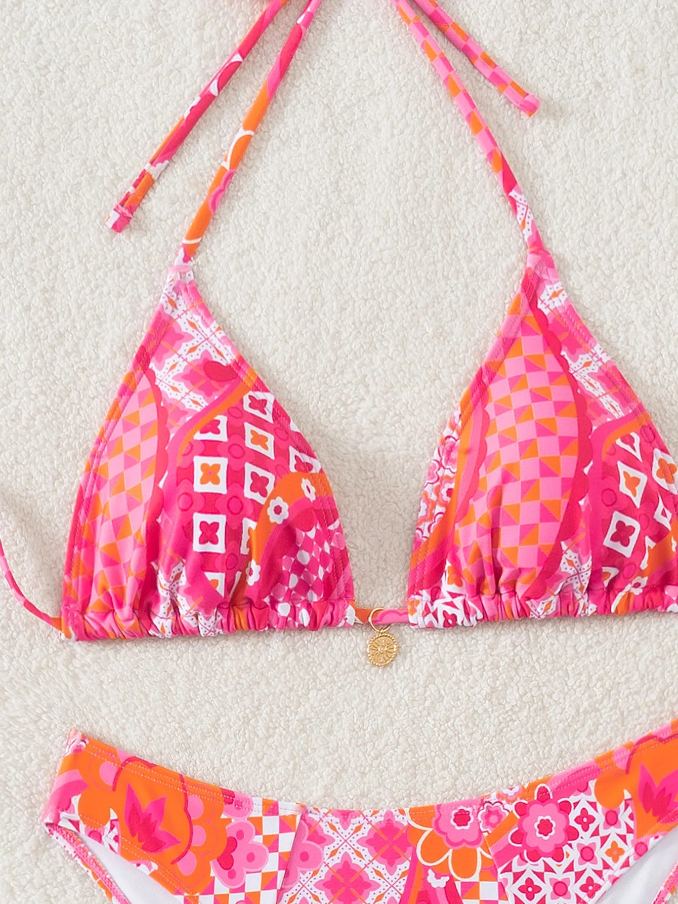 Nuovo Set Bikini Triangolo 2026 - Costume da Bagno Push-Up con Stampa Floreale e Slip Brasiliano
