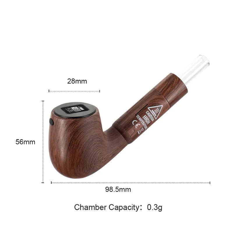 ANIX STEAM Jupiter Vaporizzatore per Erbe Secche, E-pipe, Penna Vape per Tabacco ed Erbe, Batteria da 1100mAh, Camera di Riscaldamento in Ceramica con Display OLED