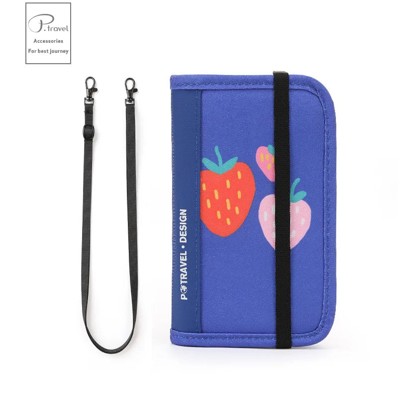 Portafoglio da viaggio RFID Porta passaporto Organizzatore di carte di credito Custodia con cerniera Organizzatore di documenti Accessori da viaggio antifurto