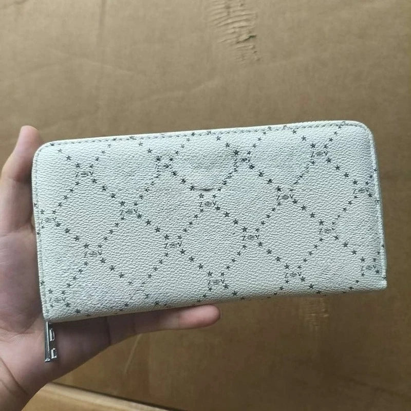 Nuovo Portafoglio da Donna ZV in PU con Catena Metallica, Porta Carte, Pochette in Denim, Portamonete, Portafoglio Piccolo