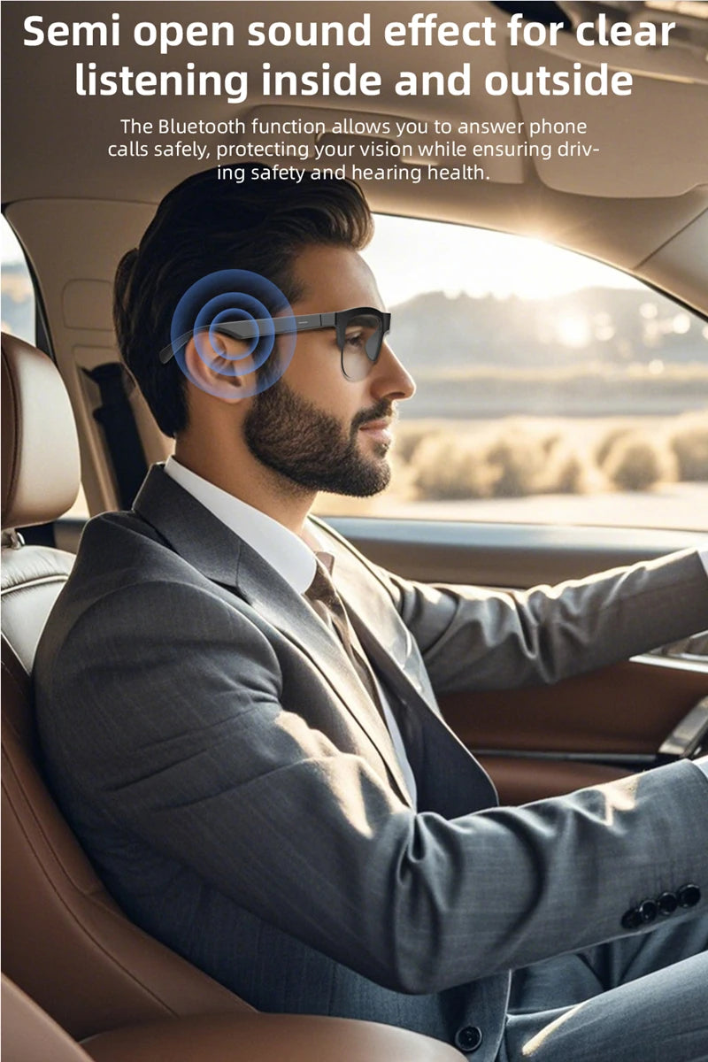 2025 Nuovi occhiali audio Bluetooth intelligenti - Lenti fotocromatiche Altoparlanti HD integrati per musica/chirchi Occhiali da sole wireless