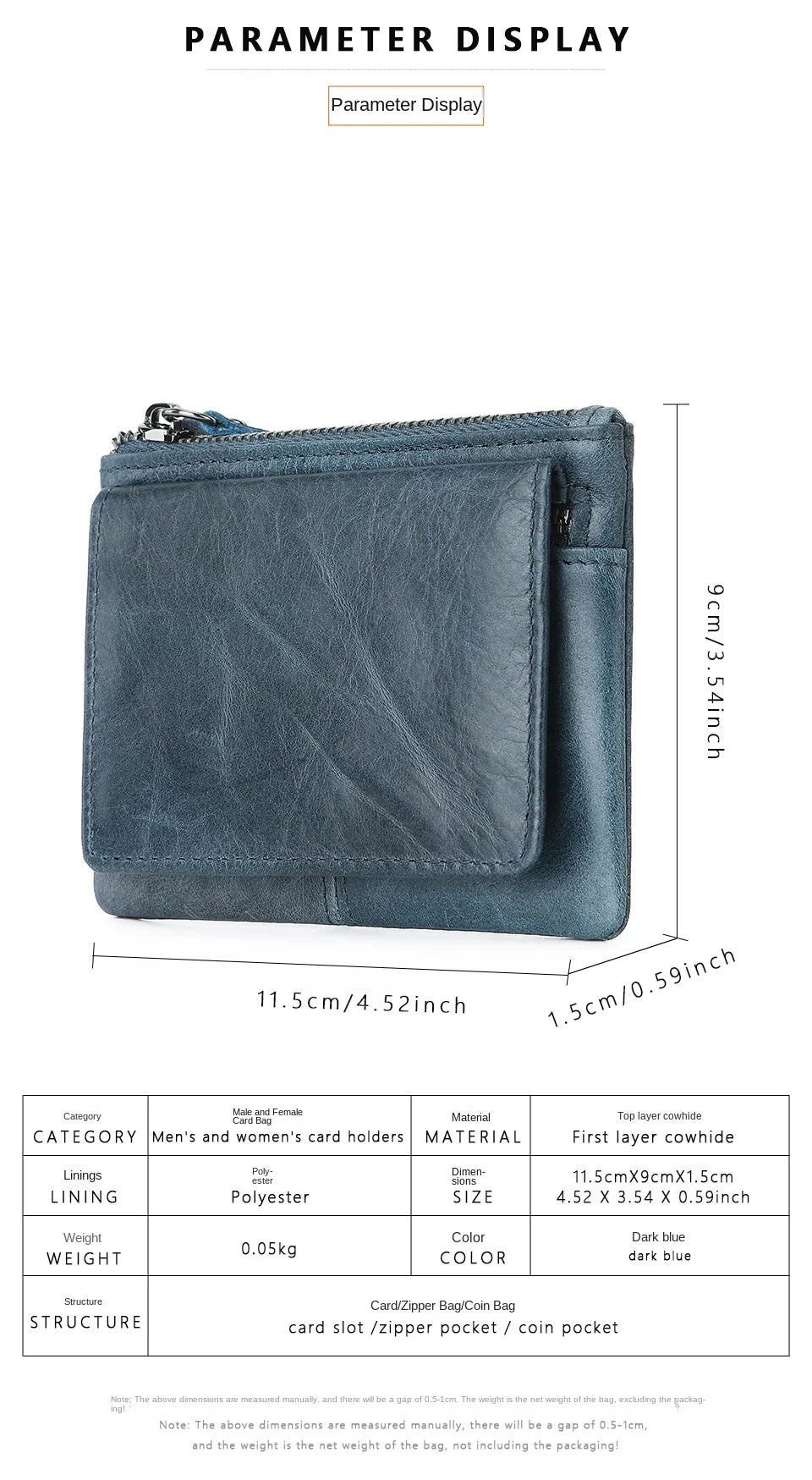Nuova borsa per carte da donna e da uomo in pelle di mucca Portamonete Porta carte di credito sottile Portafoglio per uomo e donna Tasca per carta d'identità