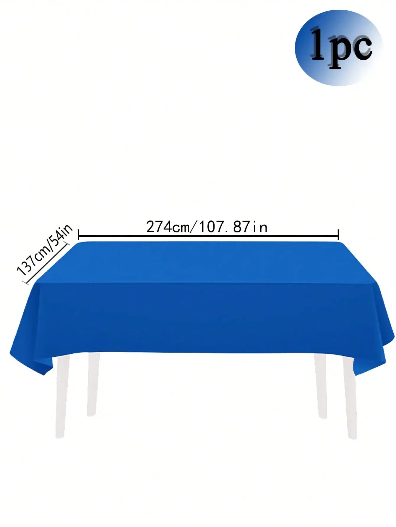 Tovaglia usa e getta in tinta unita 137x274 cm Festa di compleanno Matrimonio Natale Tovagliette Coperture Rettangolo Panno da scrivania Decor