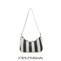 Borse a Spalla da Donna a Righe in Paglia, Borsa a Tracolla in Rattan Intrecciato con Cerniera, Pochette Hobo Femminile