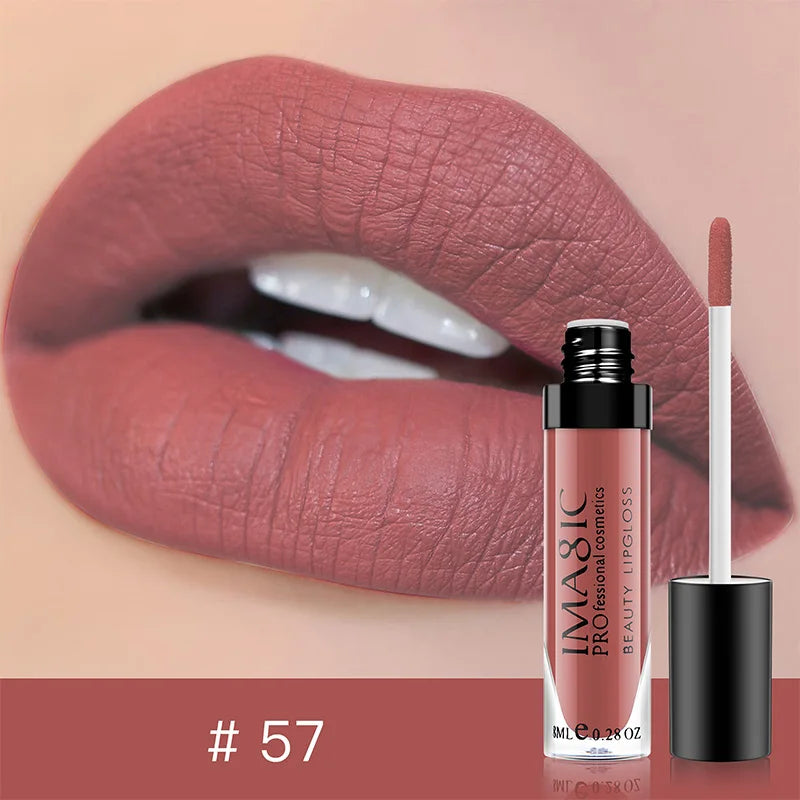 IMAGIC 1pcs matte  Sexy 28 color Matte Lipstick lipgloss Waterproof Long Lasting Gloss Beauty makeup lip gloss fashion lip