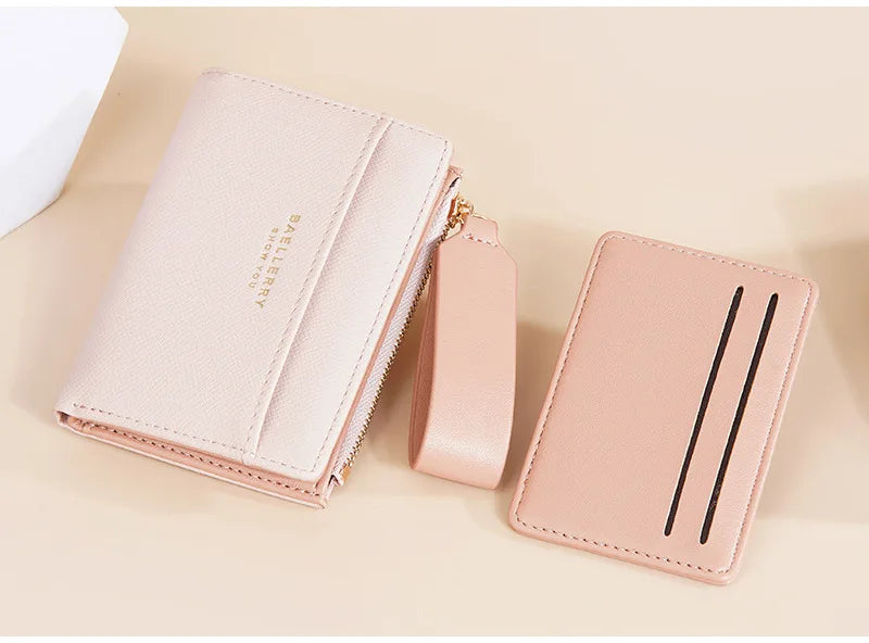 Portafoglio di Lusso Baellerry per Donne, Elegante Portamonete Sottile in Pelle PU con Scomparti Multipli per Carte