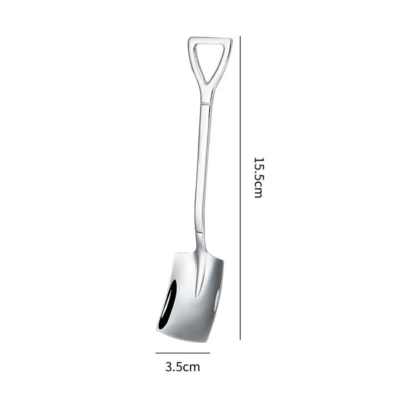 Cucchiaio da pala cucchiaino in acciaio inossidabile per cucchiaino da caffè gelato alla frutta Dessert Scoop accessori da cucina regalo di natale di nozze