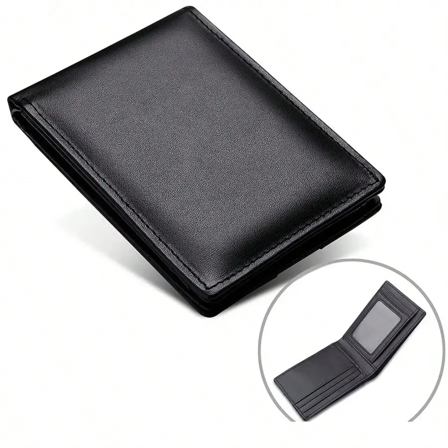 Portafoglio da uomo in pelle RFID, portafoglio minimalista in microfibra, porta carte di credito, mini portafogli da donna