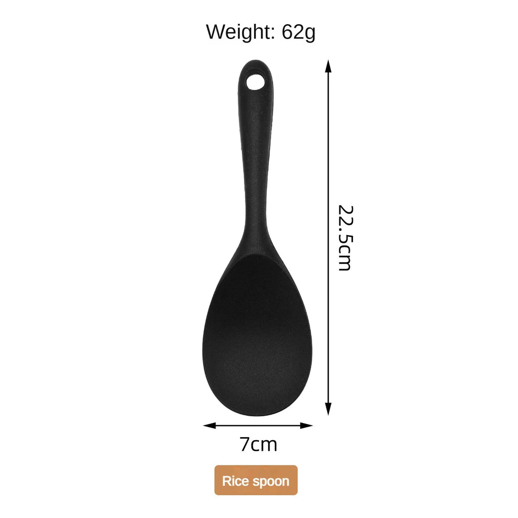 Set di utensili da cucina in silicone per uso alimentare da 1/10 pezzi, cucchiaio a fessura resistente al calore per pentole antiaderenti e pentole calde, colino multiuso