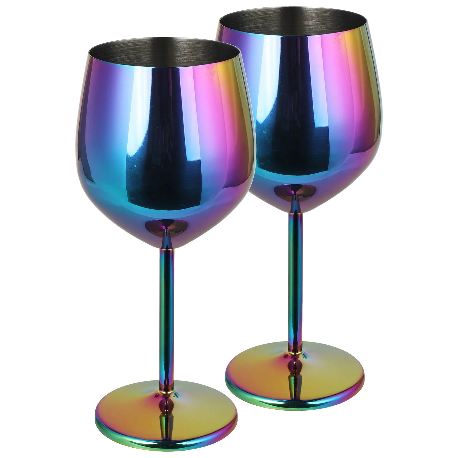 Calice per bicchiere da vino in acciaio inossidabile da 500 ml 304 color oro rosa argento oro, tazza in metallo resistente per vino rosso champagne bar party
