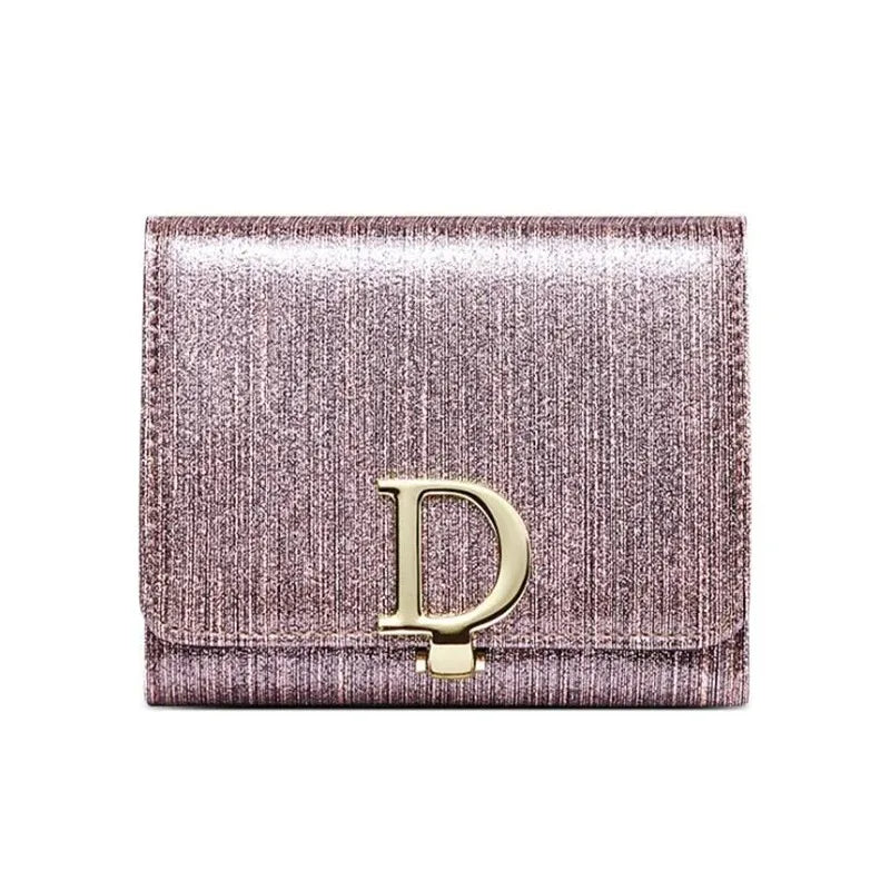 Portafoglio Corto in Pelle di Vacchetta per Donna, Elegante e Alla Moda, con Protezione Anti-RFID per Ragazze