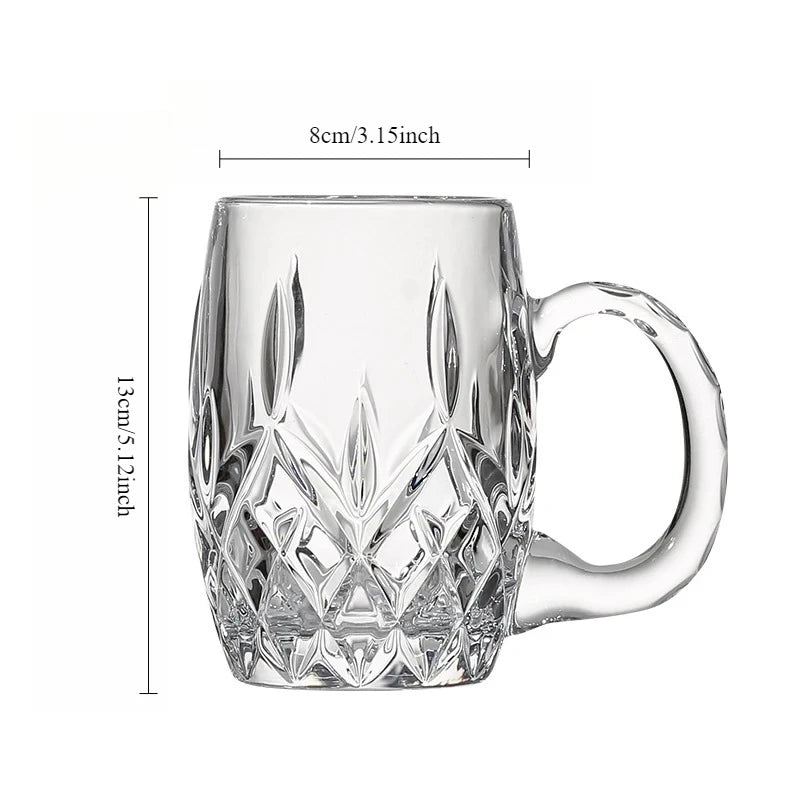 Bicchiere da Birra e Cocktail da 480ml con Manico, Tazze per Birra di Frumento, Bicchieri per Bevande Fredde di Grande Capacità, Accessori da Bar