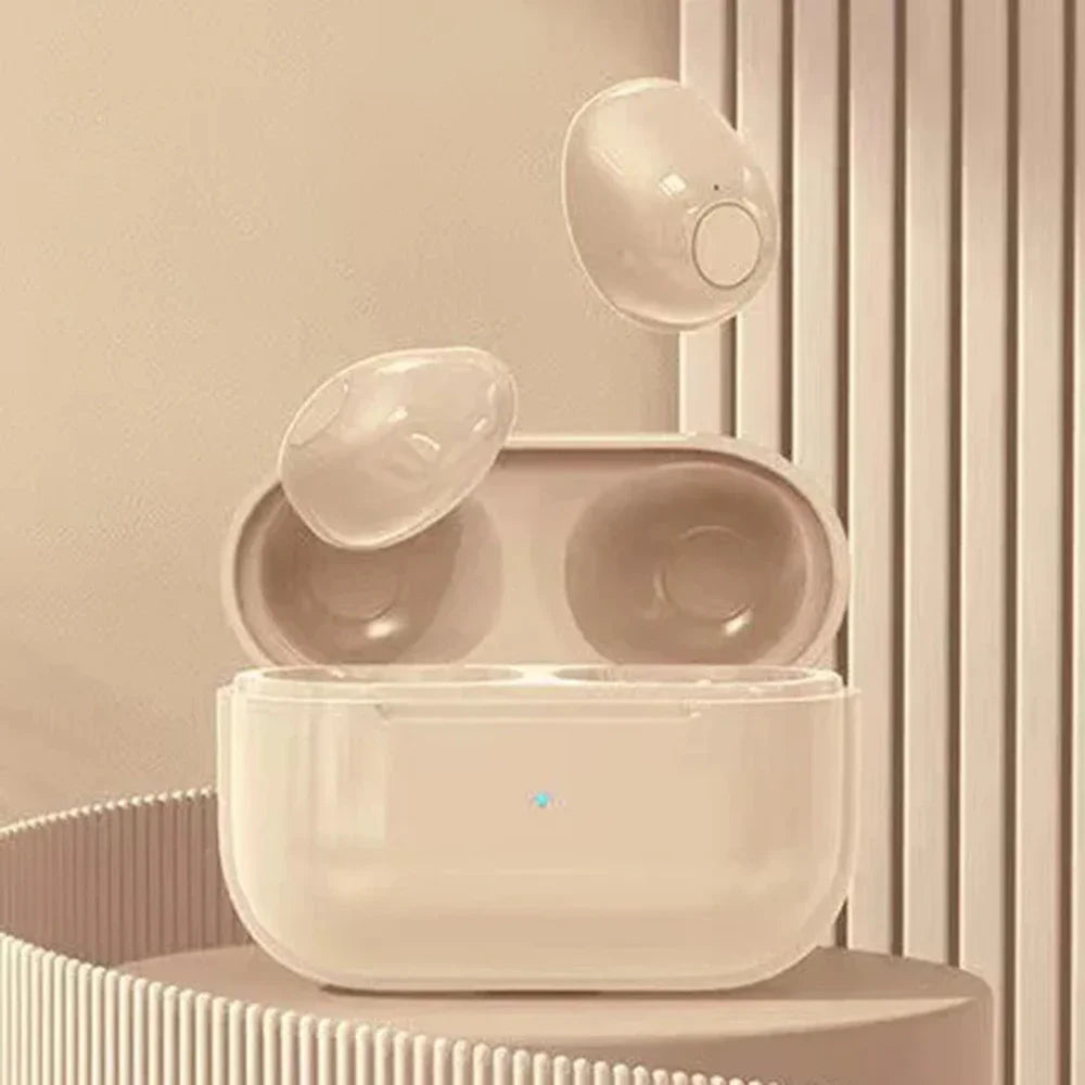 Mini cuffie per il sonno invisibili Auricolari wireless Bluetooth TWS con microfono Auricolari in-ear con cancellazione del rumore Cuffie sportive