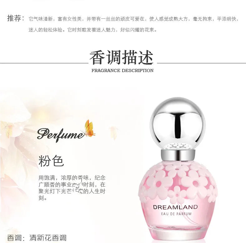 30ML Dreamland Perfume Luxury Long Lasting Floral Perfume Sweet Aromatic Scent Eau de Parfum For Women Perfume Brand for Dating
