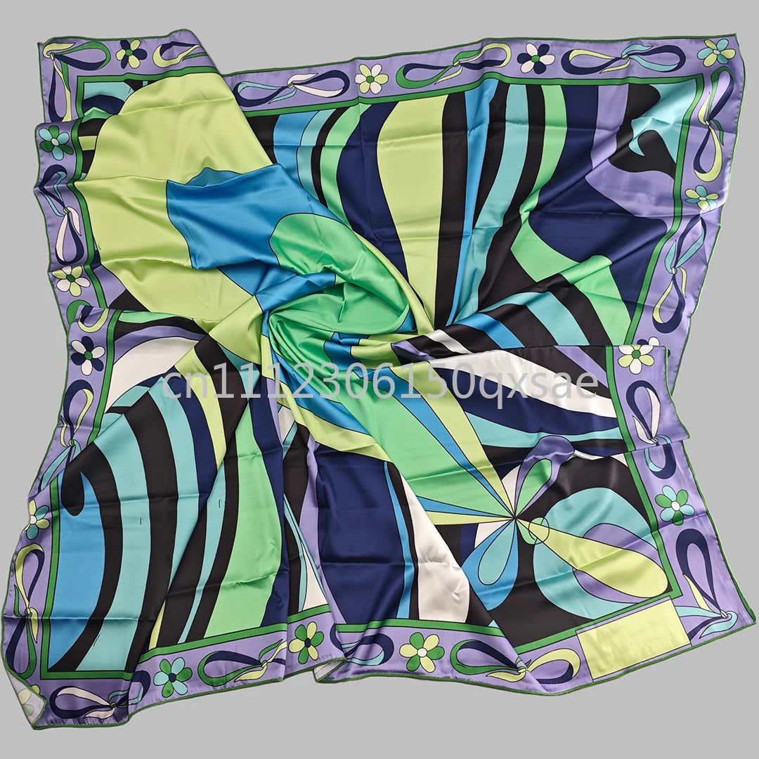 Costumi da bagno da donna rosa con foulard e logo a lettere, set bikini con foulard e fascia per capelli, abbigliamento da spiaggia