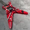 Chitarra Elettrica Big Fork con Finitura a Strisce |   Chitarra Professionale per Performance Heavy Metal