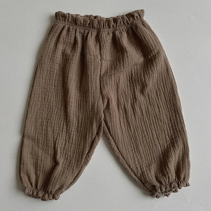 MILANCEL estate bambino pantaloni Casual 0-3T ragazze carino sottile stampa orso pantaloni floreali bambini ragazzi pantaloni larghi resistenti alle zanzare