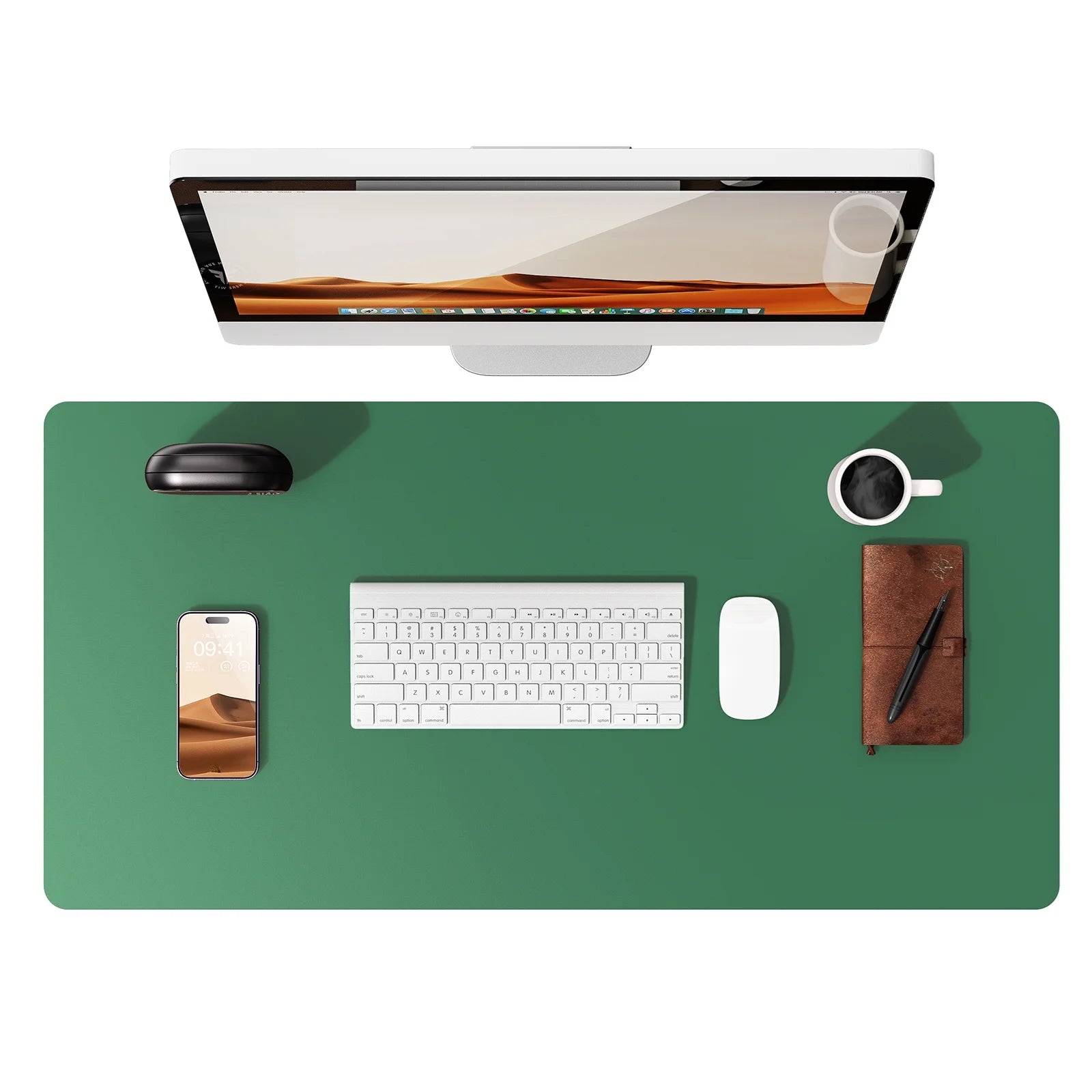 Tappetino Per Mouse Grande In Pelle PU Antiscivolo Per Scrivania E Laptop