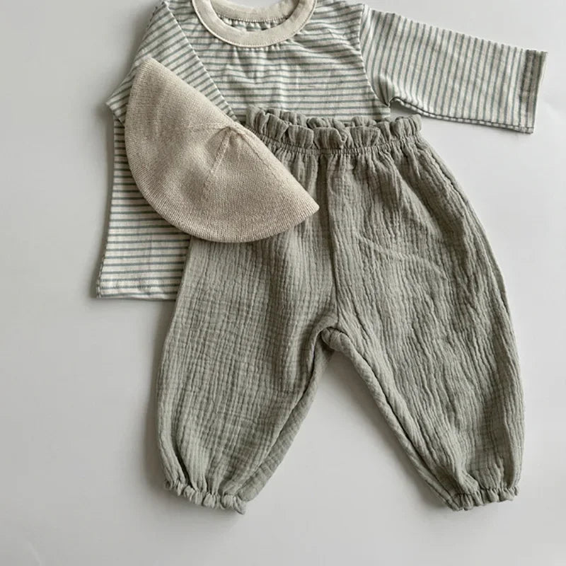 MILANCEL estate bambino pantaloni Casual 0-3T ragazze carino sottile stampa orso pantaloni floreali bambini ragazzi pantaloni larghi resistenti alle zanzare