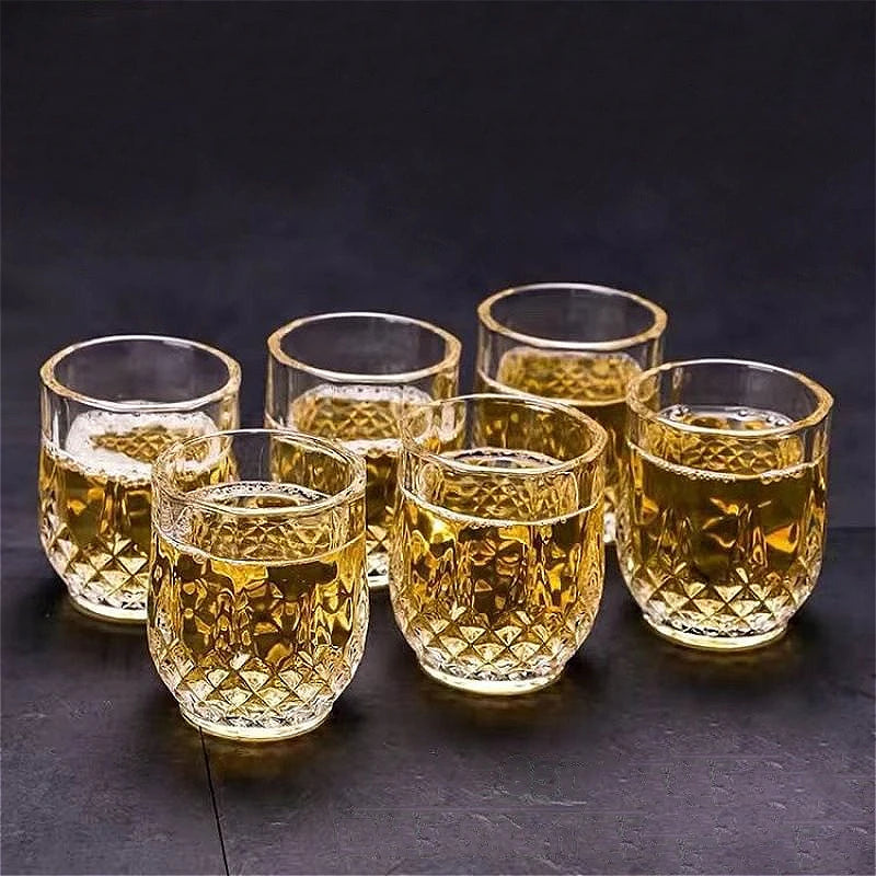 Set da 6 bicchieri da vino di lusso, bicchieri di vetro trasparenti, bicchieri da cocktail squisiti, bicchieri da whisky in stile europeo, bicchieri da birra Brandy