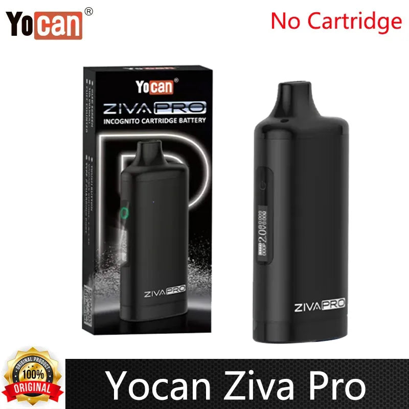 1-5pcs Yocan Ziva Pro Vape Mod 510 Batteria Per 510 Vape Cartuccia 650mAh Schermo OLED 1.8V-4.2V Vape Pen Sigaretta Elettronica