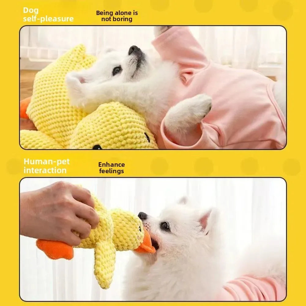 1/3PCS Things For Dogs Dog Accessories Dog Supplies Calming Duck Squeaky Plush Toy Luxury Sleep Aid Durable Puppy Companion Pet