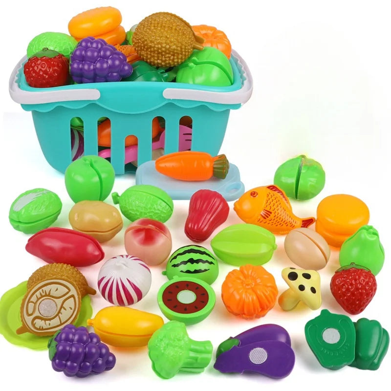 25 pezzi Set fai da te taglio di frutta giocattolo musicale simulazione verdura frutta e verdura giocattolo per bambini ragazza ragazzo cucina set di cibo